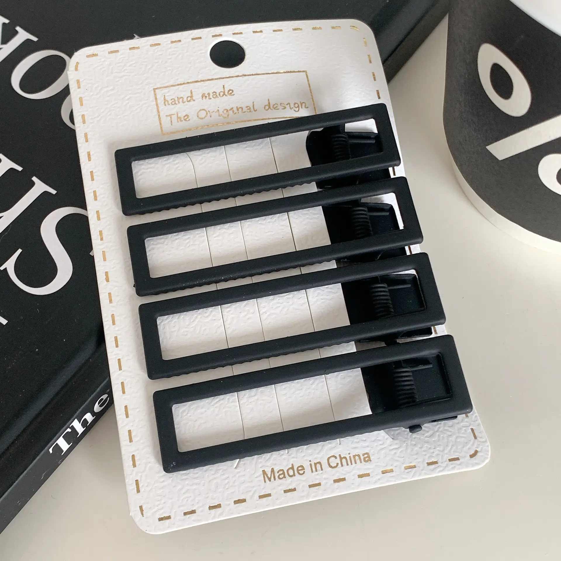 Black Metal Hairpins for Women's Headwear Clips