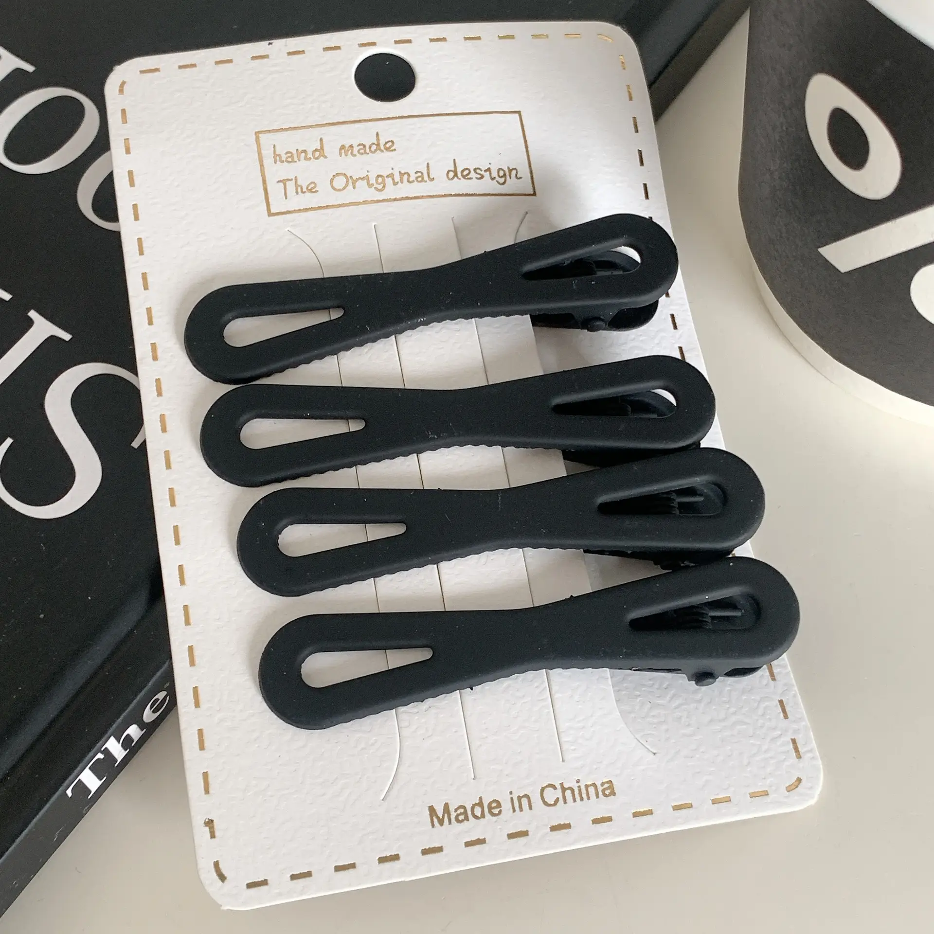 Black Metal Hairpins for Women's Headwear Clips