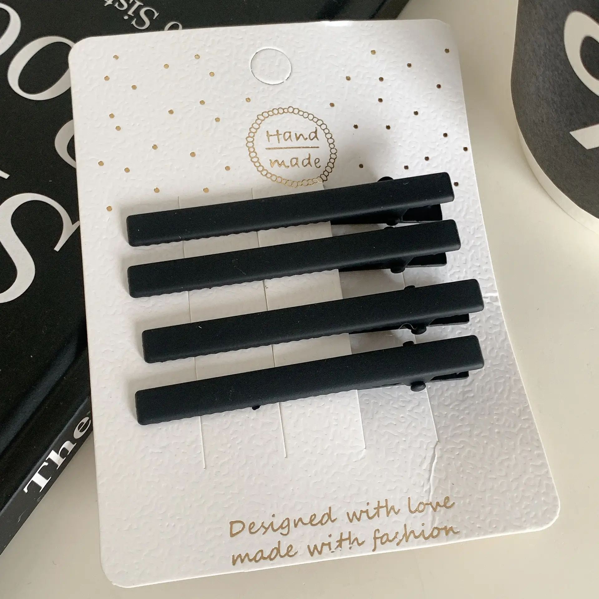 Black Metal Hairpins for Women's Headwear Clips