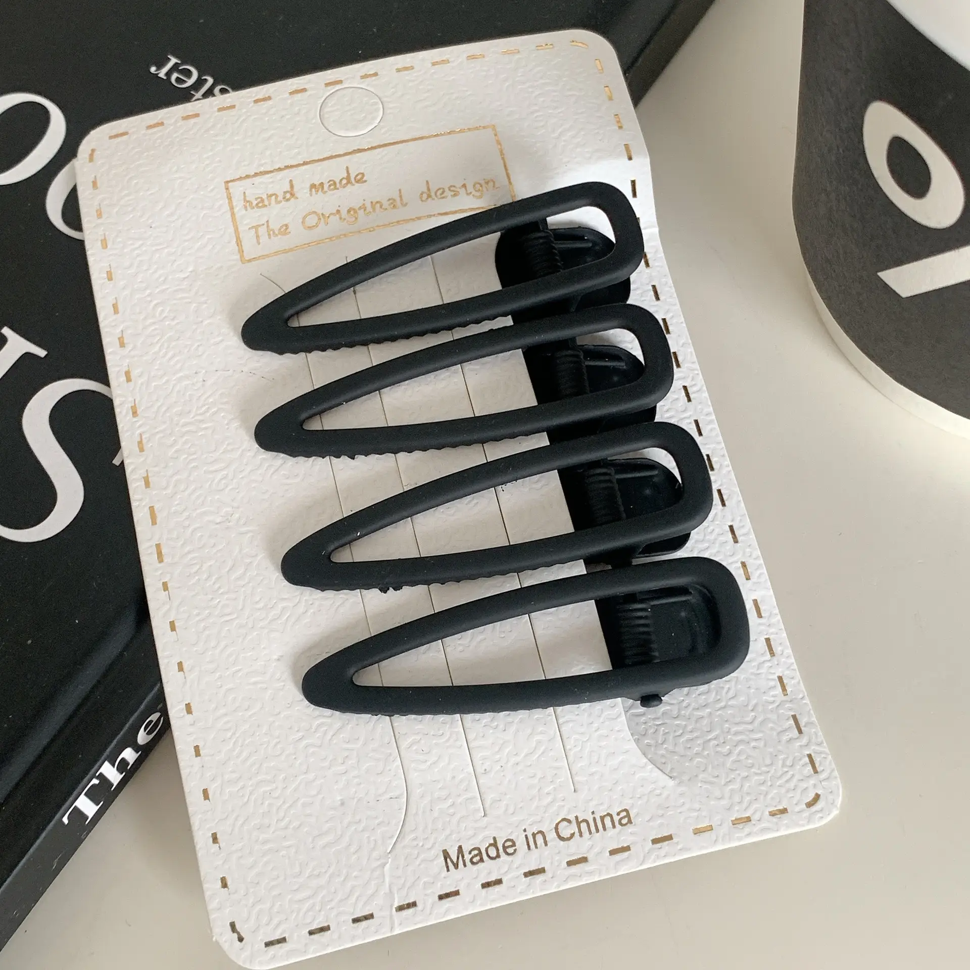 Black Metal Hairpins for Women's Headwear Clips