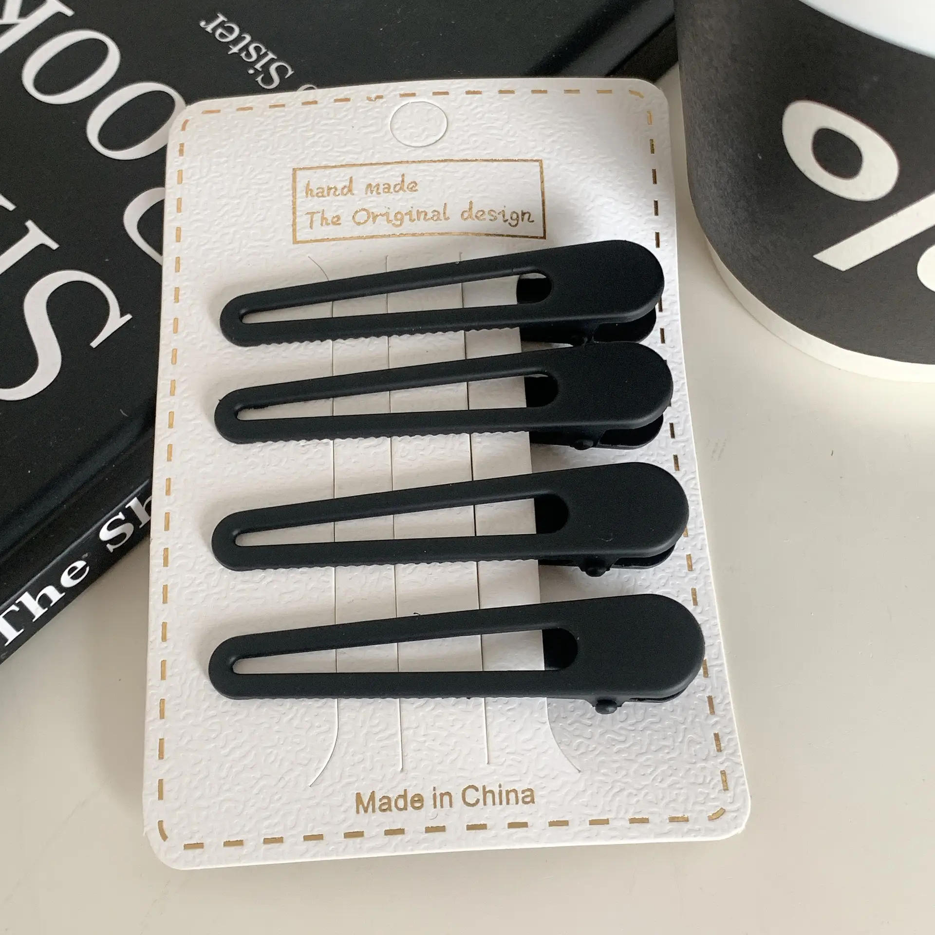 Black Metal Hairpins for Women's Headwear Clips