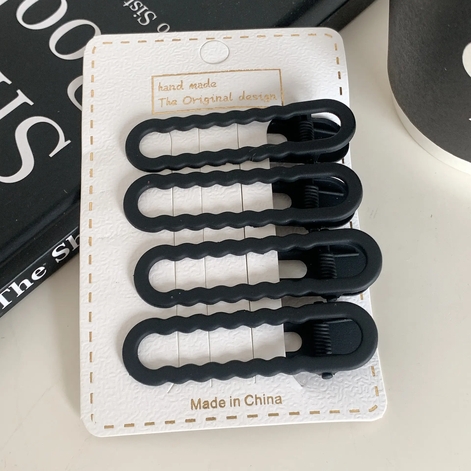 Black Metal Hairpins for Women's Headwear Clips