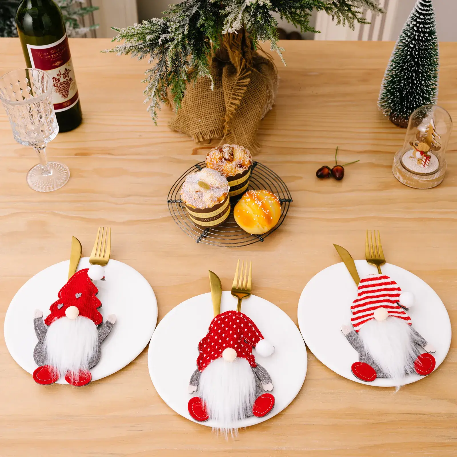 Cross-Border Christmas Gnome Cutlery Set Rudolph Tableware - Image 5