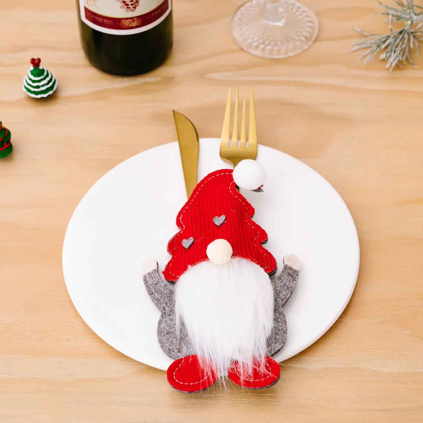 Cross-Border Christmas Gnome Cutlery Set Rudolph Tableware - Image 7