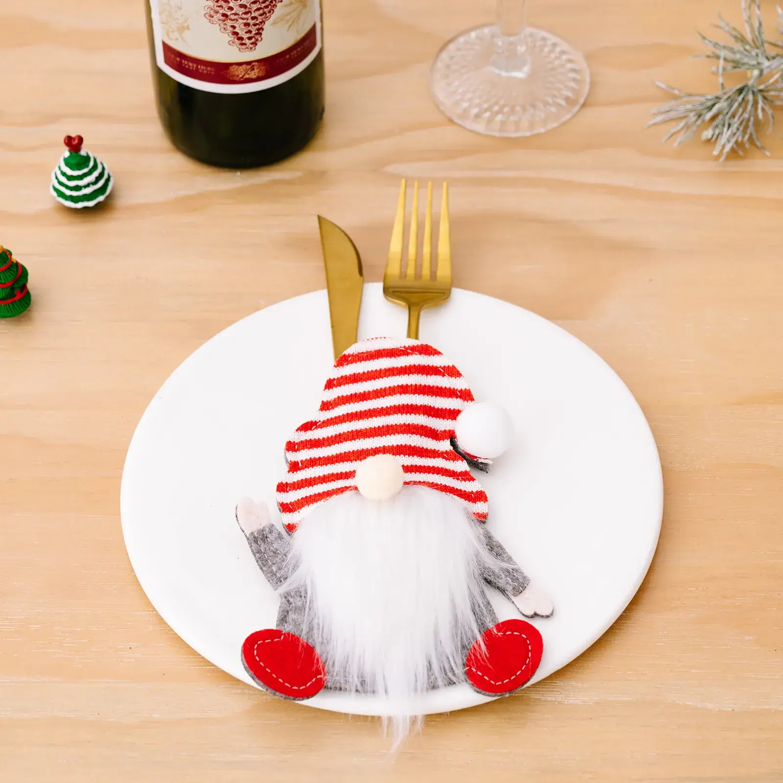 Cross-Border Christmas Gnome Cutlery Set Rudolph Tableware - Image 3