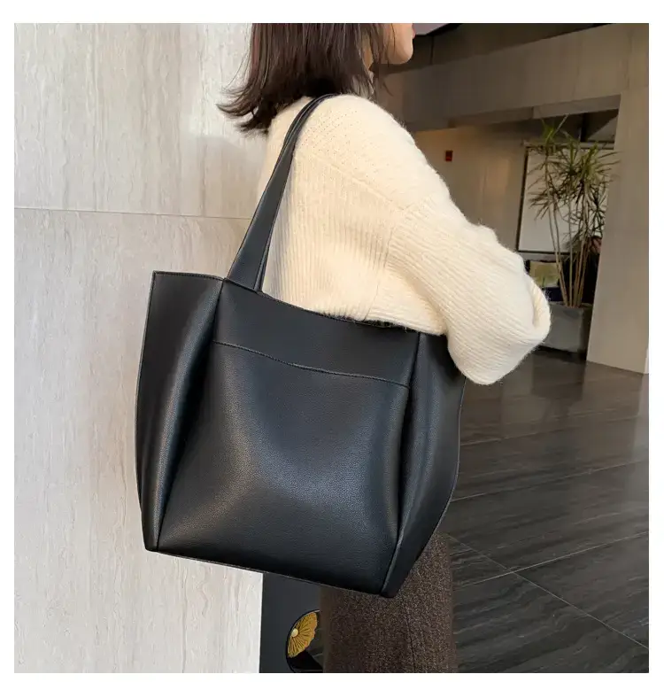 Black Cross-Border Soft Pu Shoulder Bag for Women — feature 31