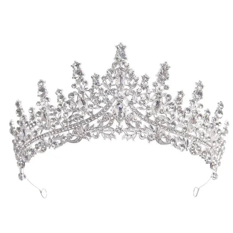 European American Retro Round Bridal Crown Tiara with Amazon Pearl Diamond - Image 11