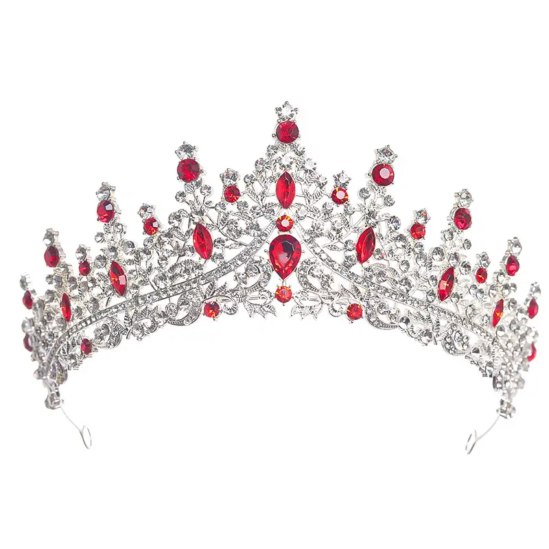 European American Retro Round Bridal Crown Tiara with Amazon Pearl Diamond - Image 14