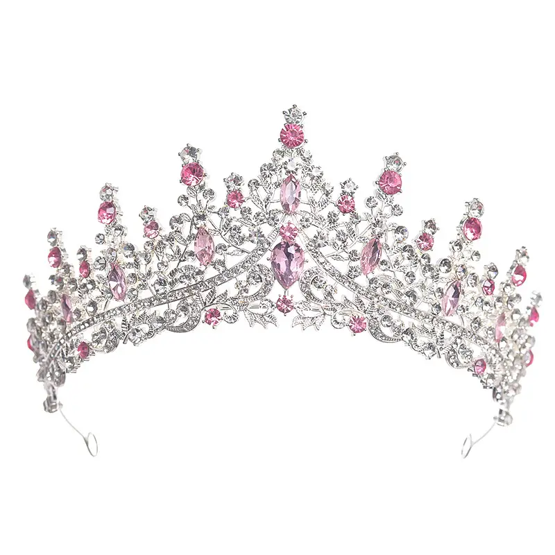 European American Retro Round Bridal Crown Tiara with Amazon Pearl Diamond - Image 15