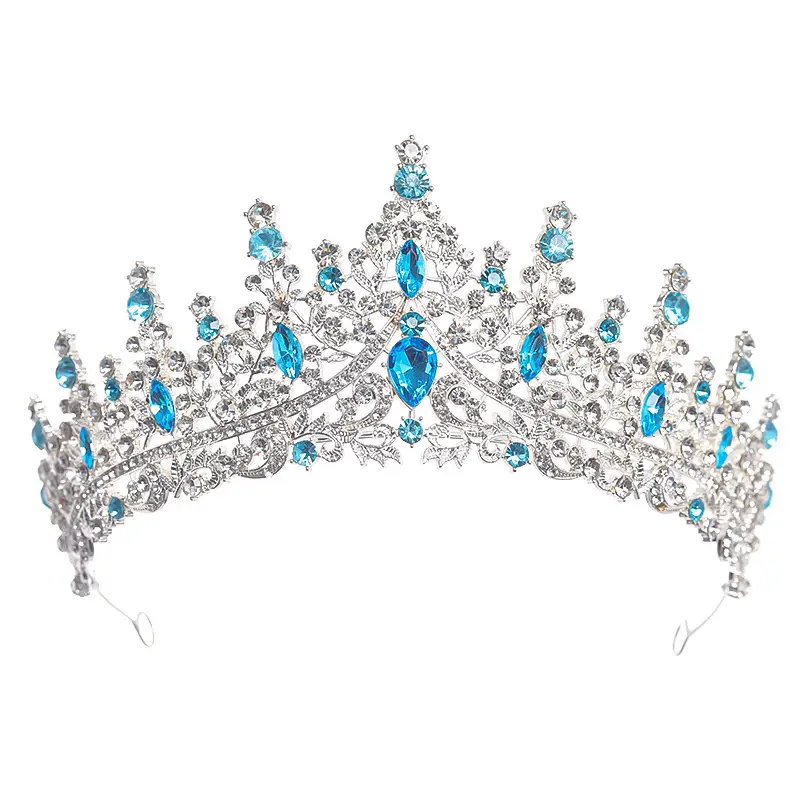 European American Retro Round Bridal Crown Tiara with Amazon Pearl Diamond - Image 16