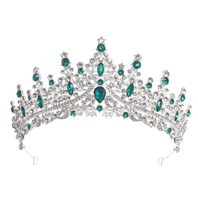European American Retro Round Bridal Crown Tiara with Amazon Pearl Diamond - Image 17