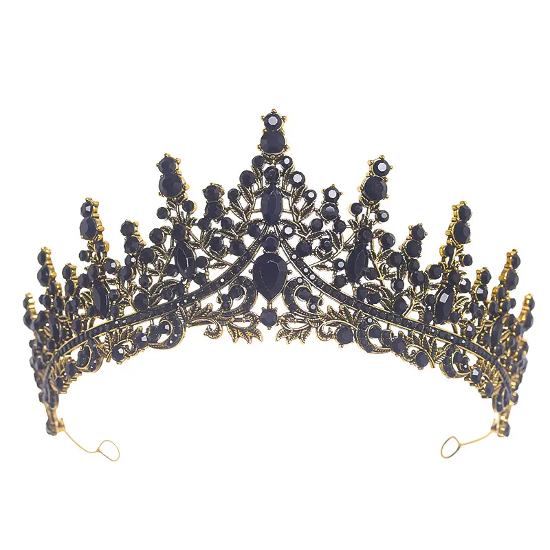 European American Retro Round Bridal Crown Tiara with Amazon Pearl Diamond - Image 19