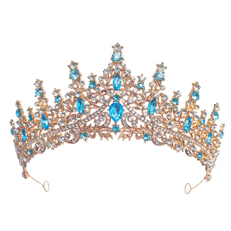 European American Retro Round Bridal Crown Tiara with Amazon Pearl Diamond - Image 6