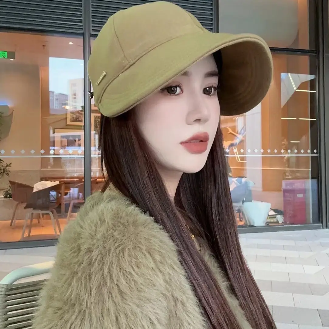 Women Retro Duck Cap Face Mask Autumn Winter Warm Korean Style — feature 19