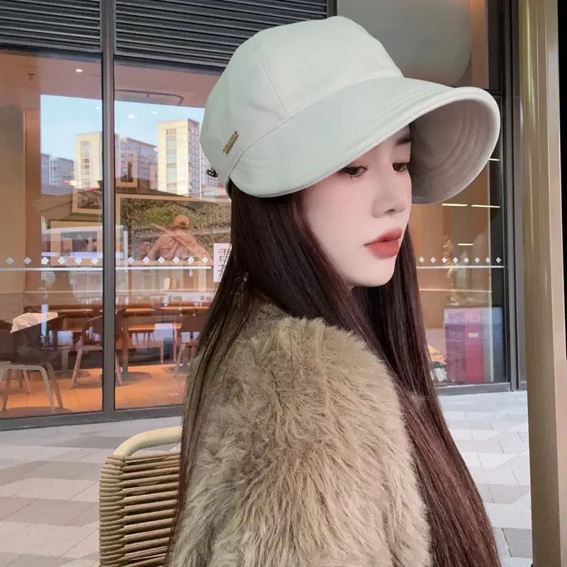 Women Retro Duck Cap Face Mask Autumn Winter Warm Korean Style - Image 2