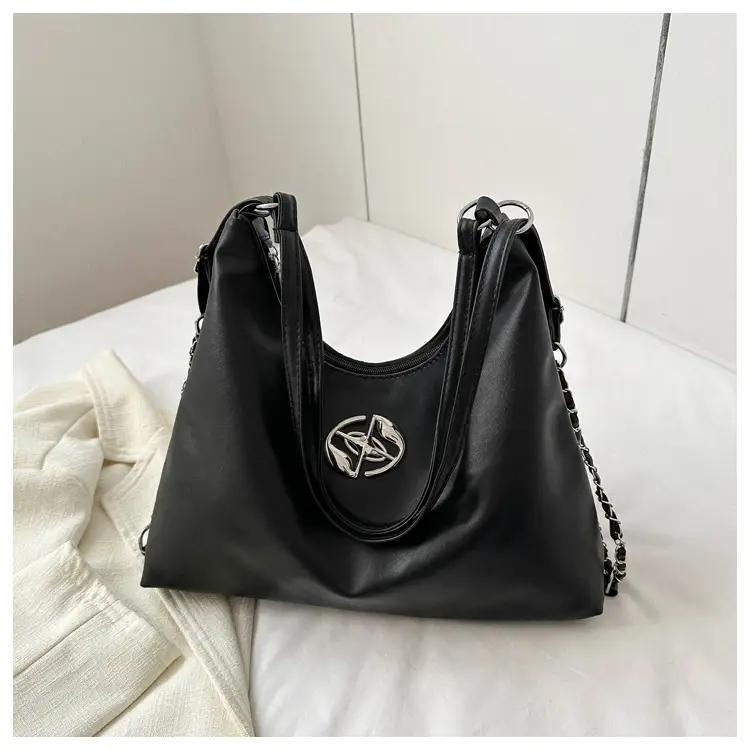 White Leather Shoulder Bag with Logo — feature 22