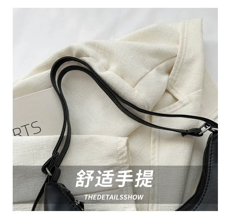White Leather Shoulder Bag with Logo — feature 5