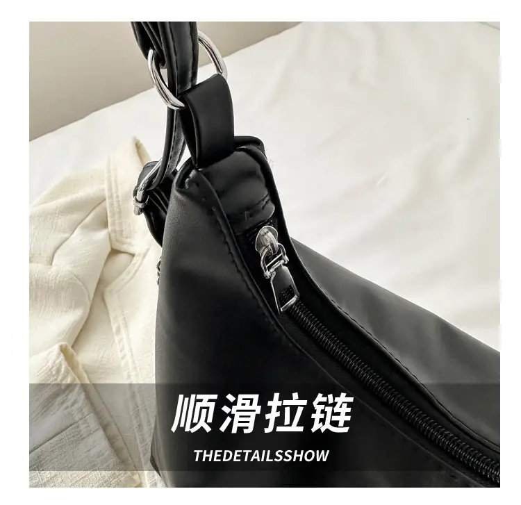 White Leather Shoulder Bag with Logo — feature 6
