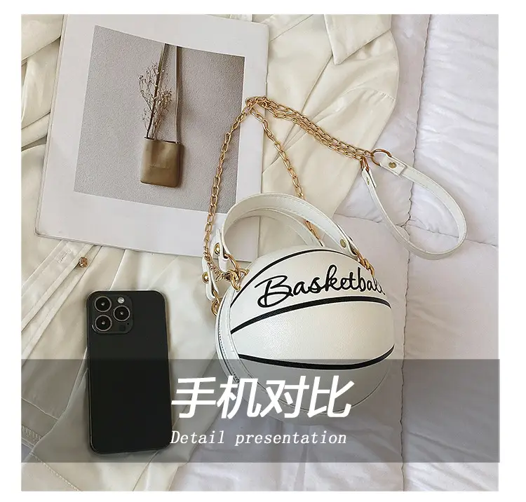 Women's Basketball Bag Shoulder Crossbody Brown — feature 4