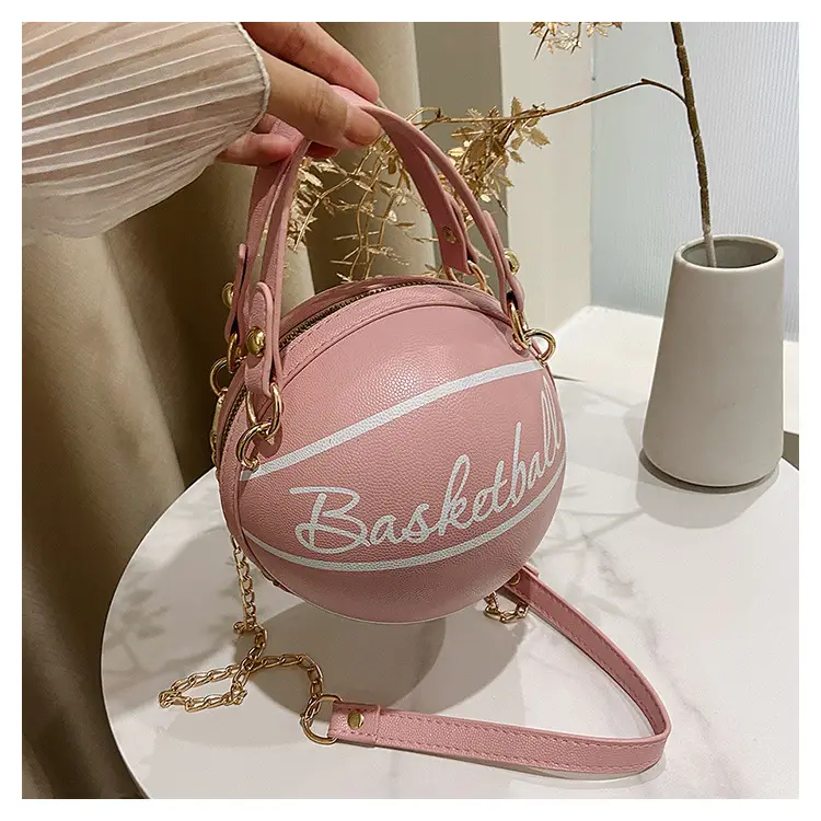 Women's Basketball Bag Shoulder Crossbody Brown - Image 3