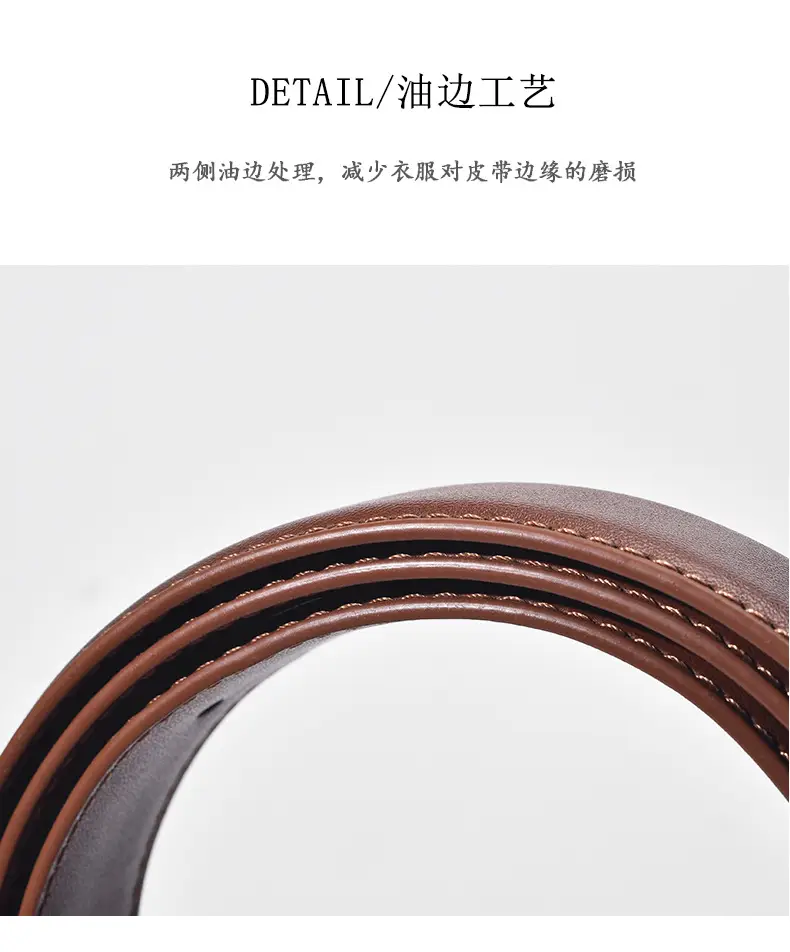 Women's Black Pin Buckle Genuine Leather Belt — feature 11