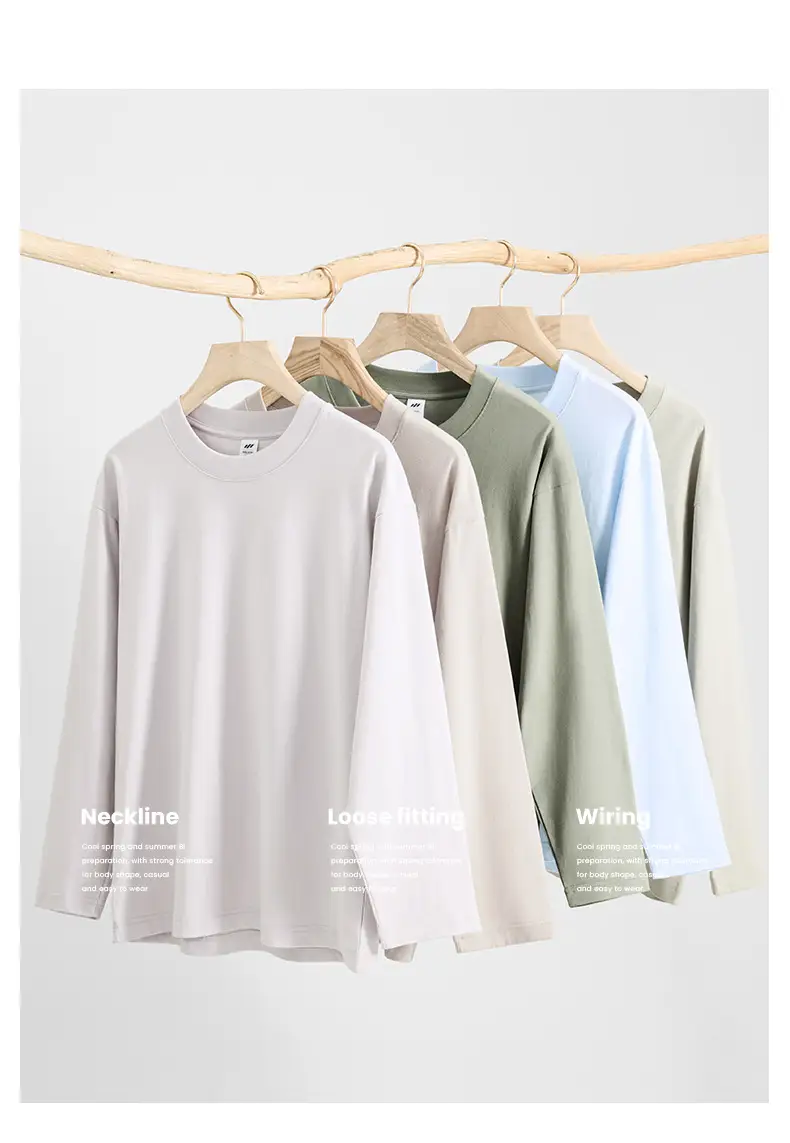 Men's Black Cotton Long Sleeve T-Shirt — feature 17