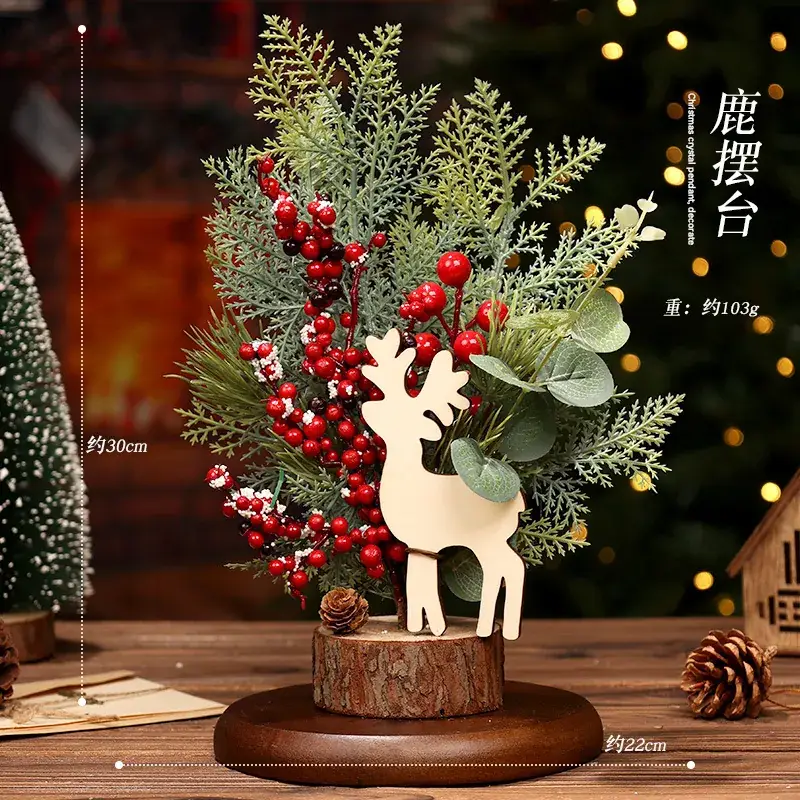 Mini Cross-Country Christmas Tree Decor 11cm Pvc
