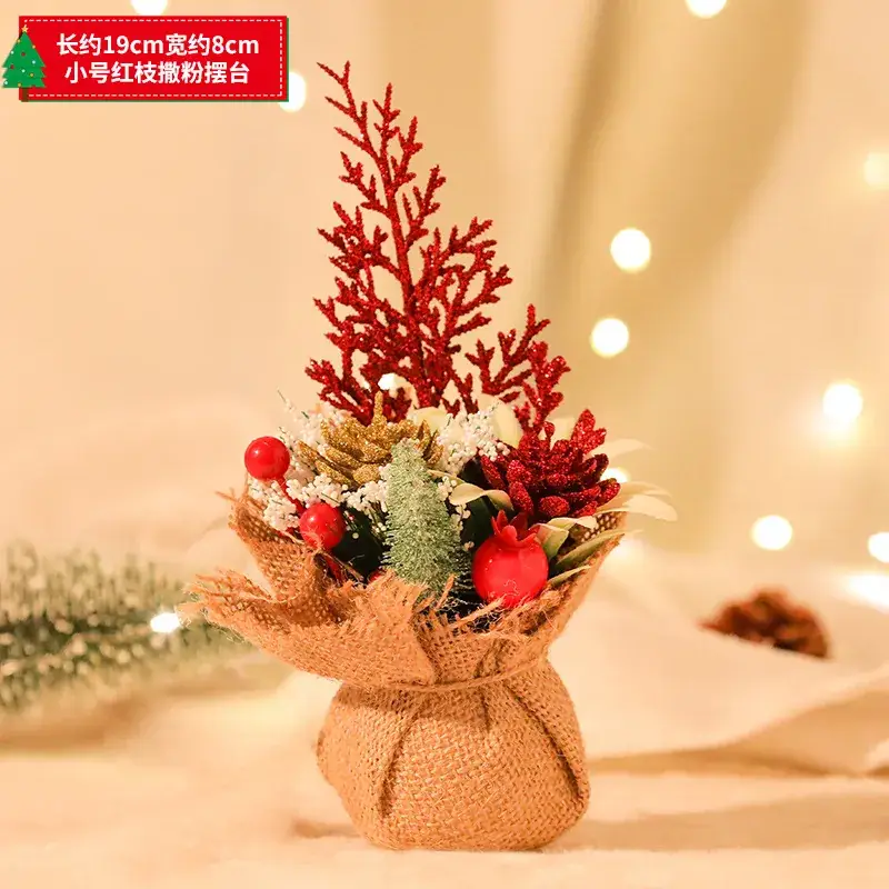 Mini Cross-Country Christmas Tree Decor 11cm Pvc