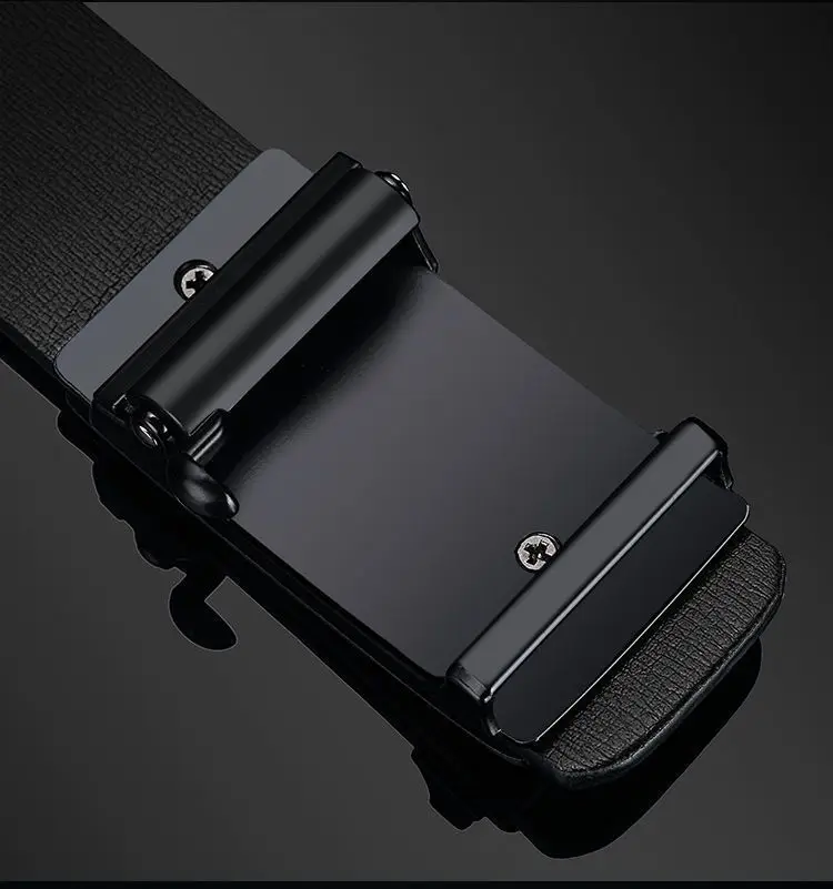 B Letter Belt Men's Genuine Leather Automatic Buckle Pants — feature 17