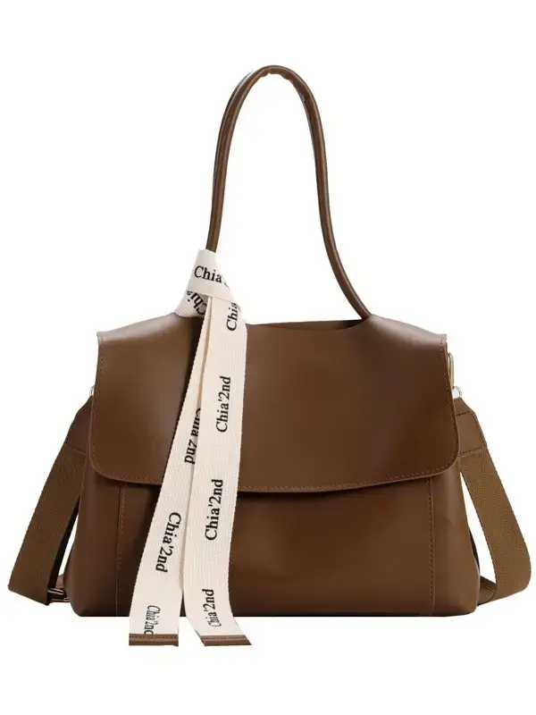 Women's Light Green Textured Shoulder Crossbody Tote Bag - Image 11
