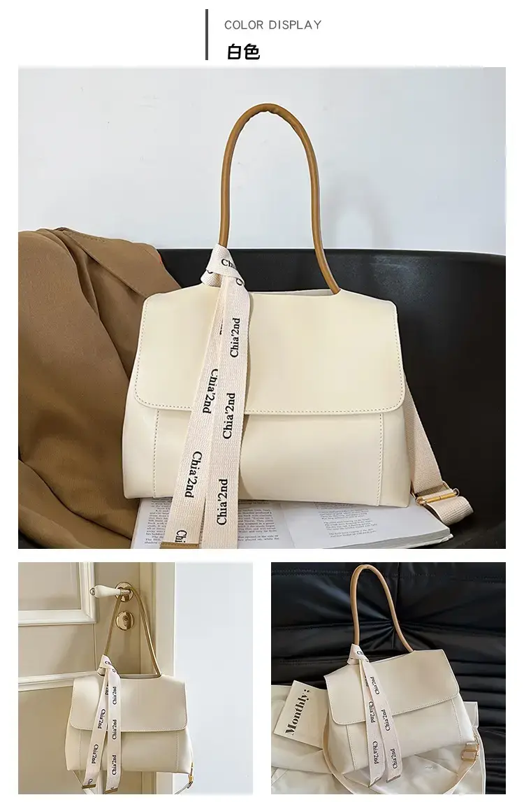 Women's Light Green Textured Shoulder Crossbody Tote Bag — feature 10