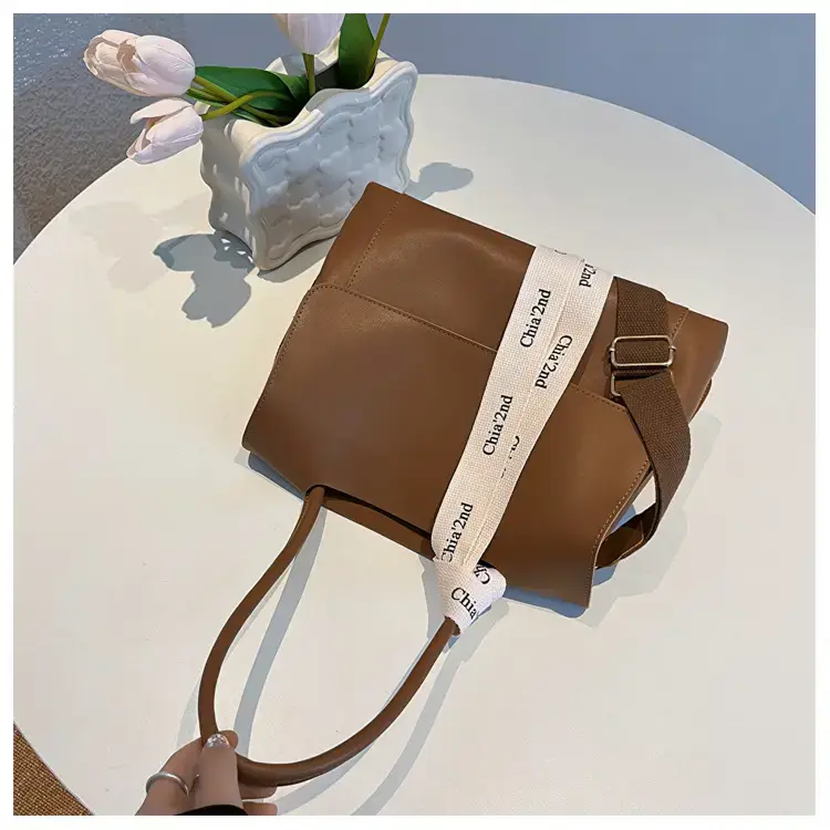 Women's Light Green Textured Shoulder Crossbody Tote Bag — feature 16