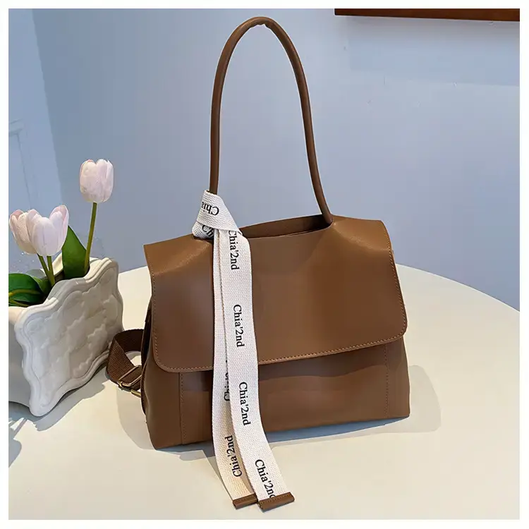 Women's Light Green Textured Shoulder Crossbody Tote Bag — feature 17