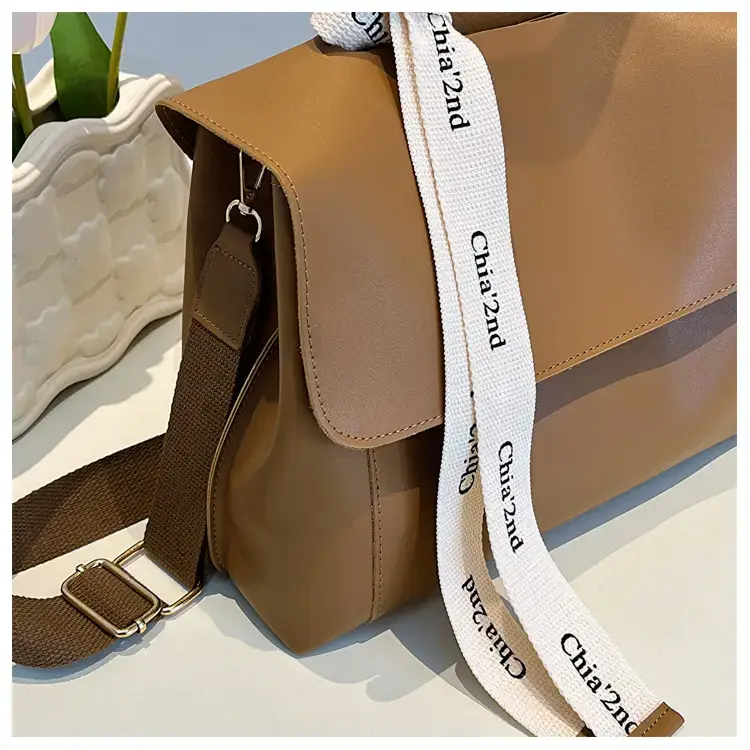 Women's Light Green Textured Shoulder Crossbody Tote Bag — feature 21