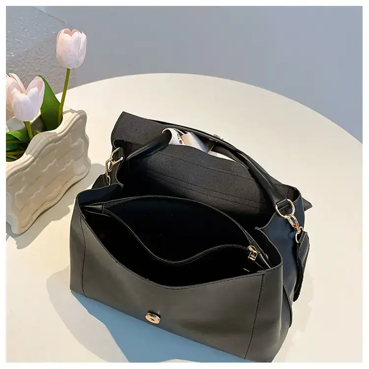 Women's Light Green Textured Shoulder Crossbody Tote Bag — feature 27