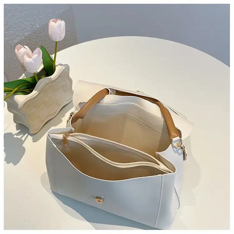 Women's Light Green Textured Shoulder Crossbody Tote Bag — feature 29
