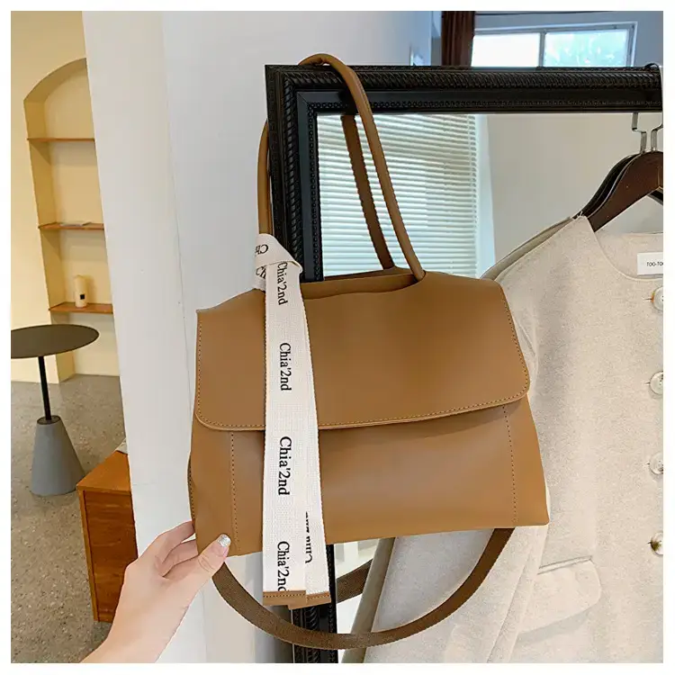Women's Light Green Textured Shoulder Crossbody Tote Bag — feature 31