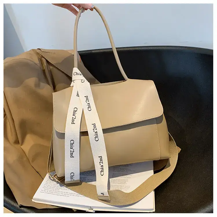 Women's Light Green Textured Shoulder Crossbody Tote Bag — feature 40