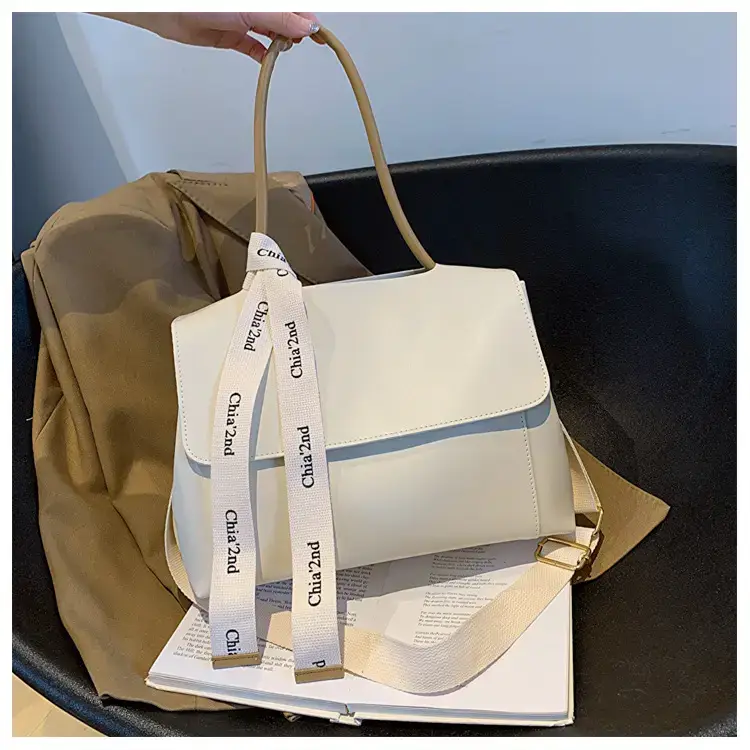 Women's Light Green Textured Shoulder Crossbody Tote Bag — feature 41