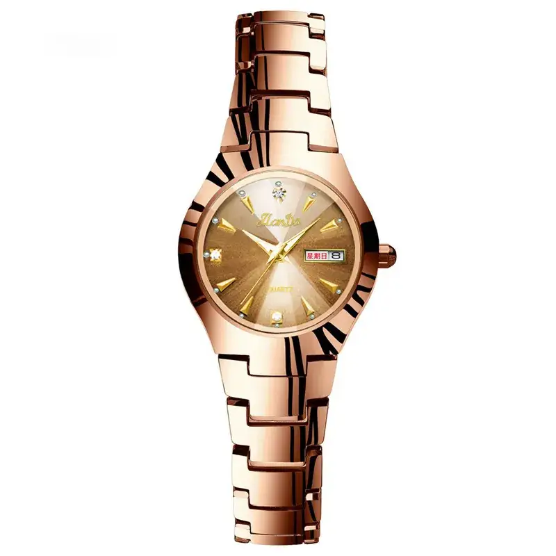 Tungsten Steel Women's Quartz Watch Black - Image 9