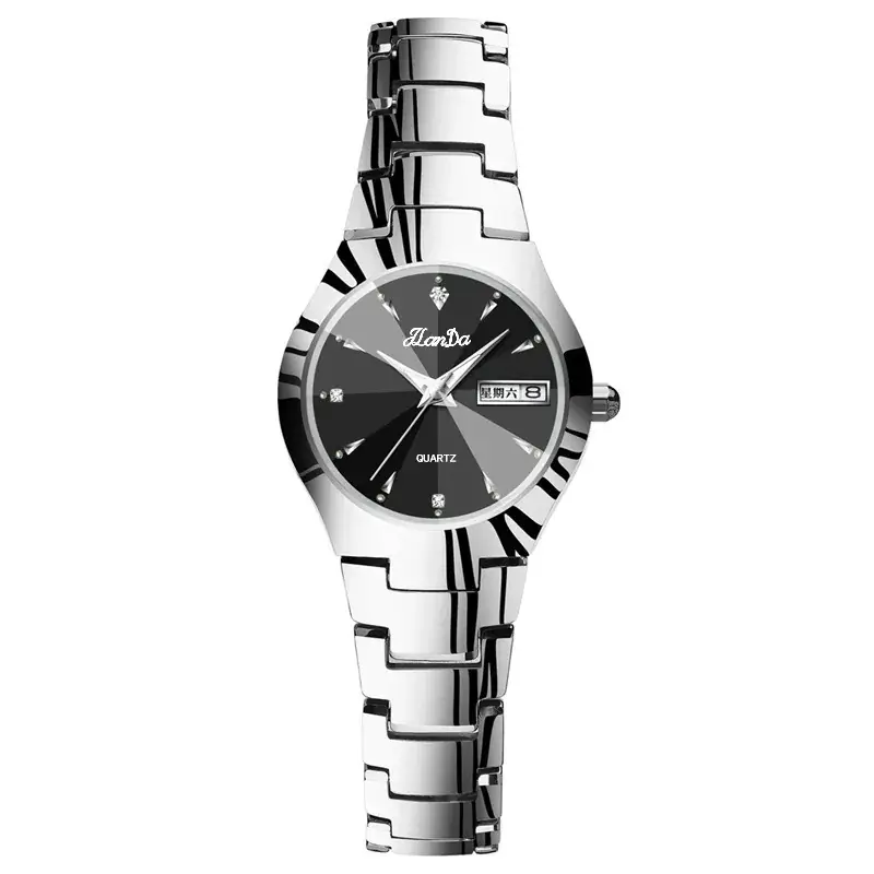Tungsten Steel Women's Quartz Watch Black - Image 3