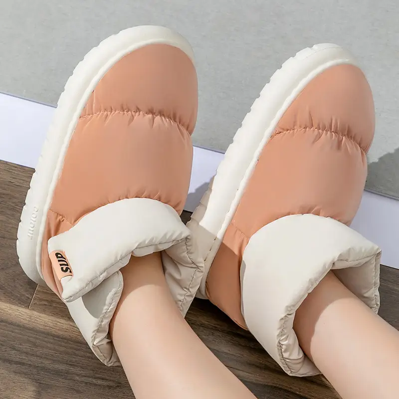 Waterproof Cotton Slippers for Women 2026 New Model Indoor Home Autumn and Winter Slippers with Fleece Lining, Warm, Non-Slip, Thick-Soled, for Men and Women - Image 6