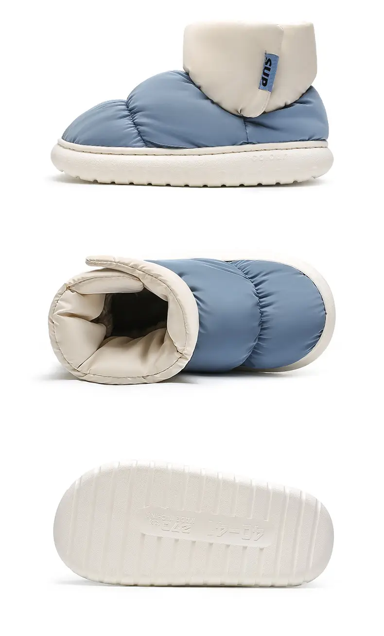 Waterproof Cotton Slippers for Women 2026 New Model Indoor Home Autumn and Winter Slippers with Fleece Lining, Warm, Non-Slip, Thick-Soled, for Men and Women — feature 18