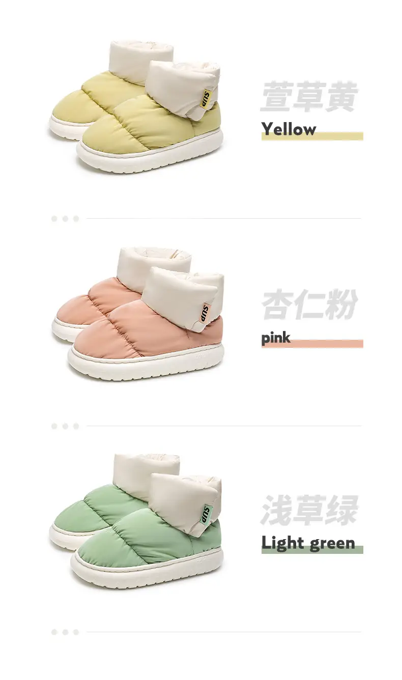 Waterproof Cotton Slippers for Women 2026 New Model Indoor Home Autumn and Winter Slippers with Fleece Lining, Warm, Non-Slip, Thick-Soled, for Men and Women — feature 20