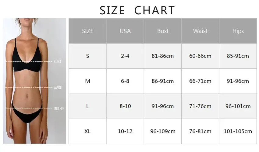 Women's Black Split Bikini Pure Color Export — feature 5