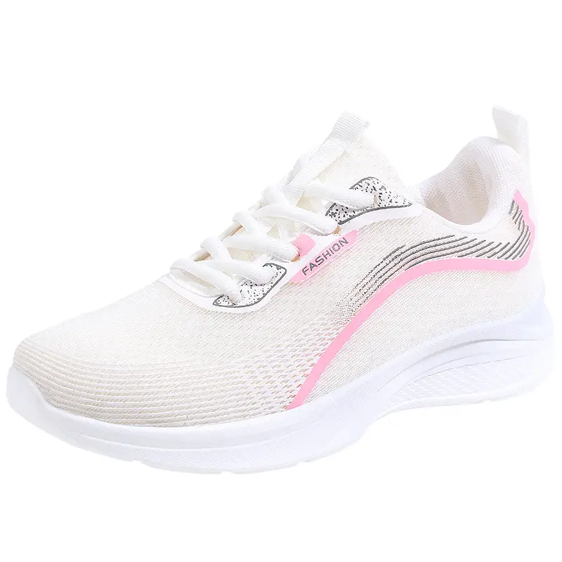 2025 Autumn New Sports Spring and Autumn Shoes Mesh Breathable Fly Knitted Lightweight Mesh Shoes Running Shoes Non-Slip Lightweight Women's Shoes