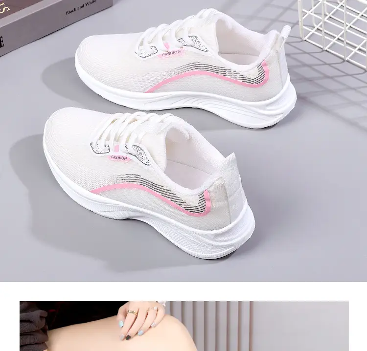 2025 Autumn New Sports Spring and Autumn Shoes Mesh Breathable Fly Knitted Lightweight Mesh Shoes Running Shoes Non-Slip Lightweight Women's Shoes — feature 18