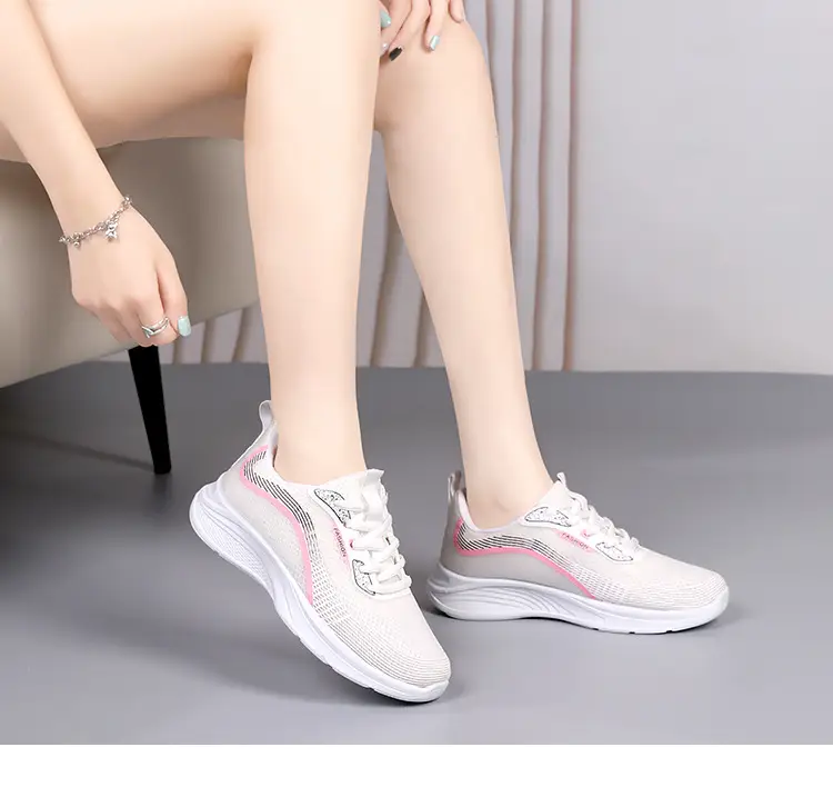2025 Autumn New Sports Spring and Autumn Shoes Mesh Breathable Fly Knitted Lightweight Mesh Shoes Running Shoes Non-Slip Lightweight Women's Shoes — feature 20