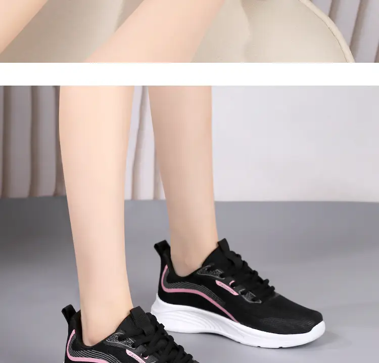 2025 Autumn New Sports Spring and Autumn Shoes Mesh Breathable Fly Knitted Lightweight Mesh Shoes Running Shoes Non-Slip Lightweight Women's Shoes — feature 25