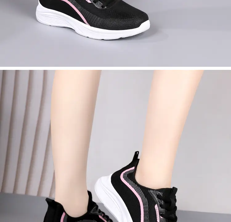 2025 Autumn New Sports Spring and Autumn Shoes Mesh Breathable Fly Knitted Lightweight Mesh Shoes Running Shoes Non-Slip Lightweight Women's Shoes — feature 26